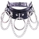 thumbnail image 5 of Gargantilla ajustable Punk4 Joker con cadena multicapa de cuero sintético para chica, joyería para fiestas y festivales (negro y plateado), 5 of 7