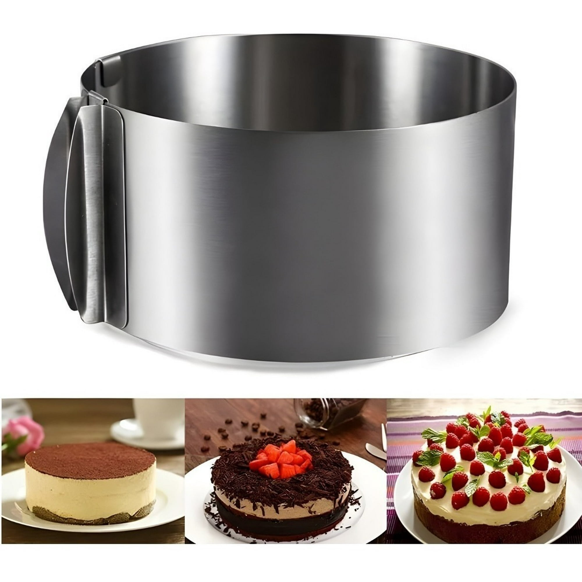 Genérico - Molde De Torta Moldes Para Tortas Anillo Redondo Ajustable