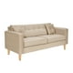 thumbnail image 2 of Sofa New Retro 3c + 2 Pouf Felpa 05 Beige, 2 of 6