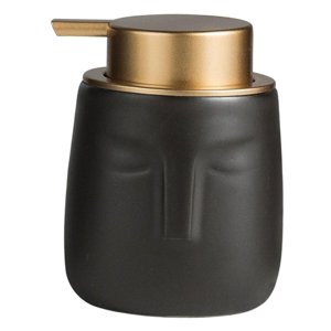 Magideal - De Jabón De Manos Líquido De Cerámica De 350 Ml, Con Bomba, De Loción De Manos Recargable Para Encimera De Cocina Y Baño Negro