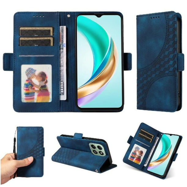 Carcasa FOXDOCK Honor X6C 4G de cuero PU, diseño acolchado clásico, protección contra caídas y rayones