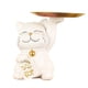 thumbnail image 3 of Bandeja de Almacenamiento de Estatua de Gato Bonito de Resina, Soporte de Escultura Moderno Multifunción Decorativo para Sala de Estar, Apartamento, C Blanco, 3 of 5