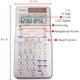 thumbnail image 3 of Sharp EL-531TGBDW Calculadora científica / de ingeniería de 12 dígitos con cubierta dura protectora, batería y pantalla LCD híbrida solar, ideal para estudiantes y profesionales, plateada, 3 of 13