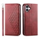 thumbnail image 2 of Funda Flip FOXDOCK para iPhone 17 , Estilo Billetera con Diseño Rombo, Correa de Mano y Soporte, Uso Diario, 2 of 6