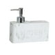 thumbnail image 2 of Dispensador De Jabón Líquido Y Soporte De Esponja Fregadero De Cocina De Resina Tidy White Marble, 2 of 2