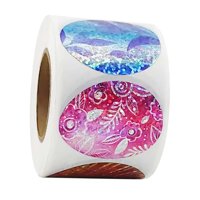 Magideal - 500X Pegatinas De Huevos De Pascua Etiquetas De Sello Decoración De Colección De Recortes Etiquetas Adhesivas Para Reuniones Familiares Accesorios De