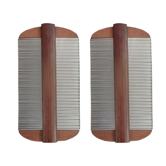 Peine de Cabello Vivificenca 10 cm Acero Inoxidable de Doble Cara