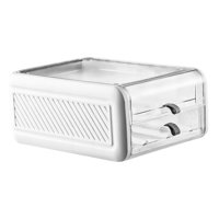 Magideal - Portahuevos, Tipo De Cajón 2 Niveles Reutilizable Gran Capacidad A Prueba De Polvo Caja De Almacenamiento De Huevos Frescos Contenedor Caja De , L Blanco L