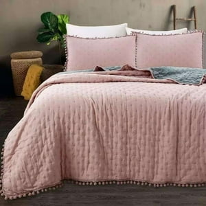 Oem - Cubrecama Y Fundas Con Pompon Dos Plazas Dormitorio 3