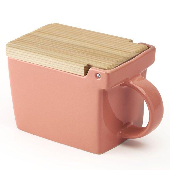 Caja de Sal ZERO JAPAN 454 g Rosa Coral con Tapa de Hinoki