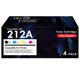 thumbnail image 1 of Cartuchos de tóner compatibles con HP 212A 212X, paquete de 4, 1 of 8