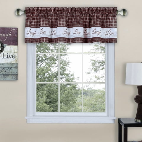 Cortinas Con Cenefa Achim Soft Live Love Laugh De 58 X 36 Cm
