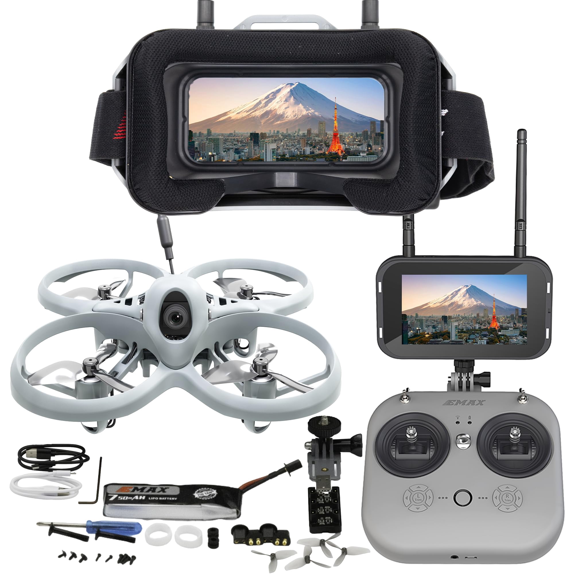 Tiny Hawk - Dron Fpv Emax Tinyhawk Lite Con Cámara, Kit Rtf Y Gafas