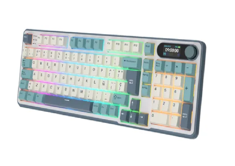 Genérico - Teclado Mecánico Rk S98 Sky Blue Español