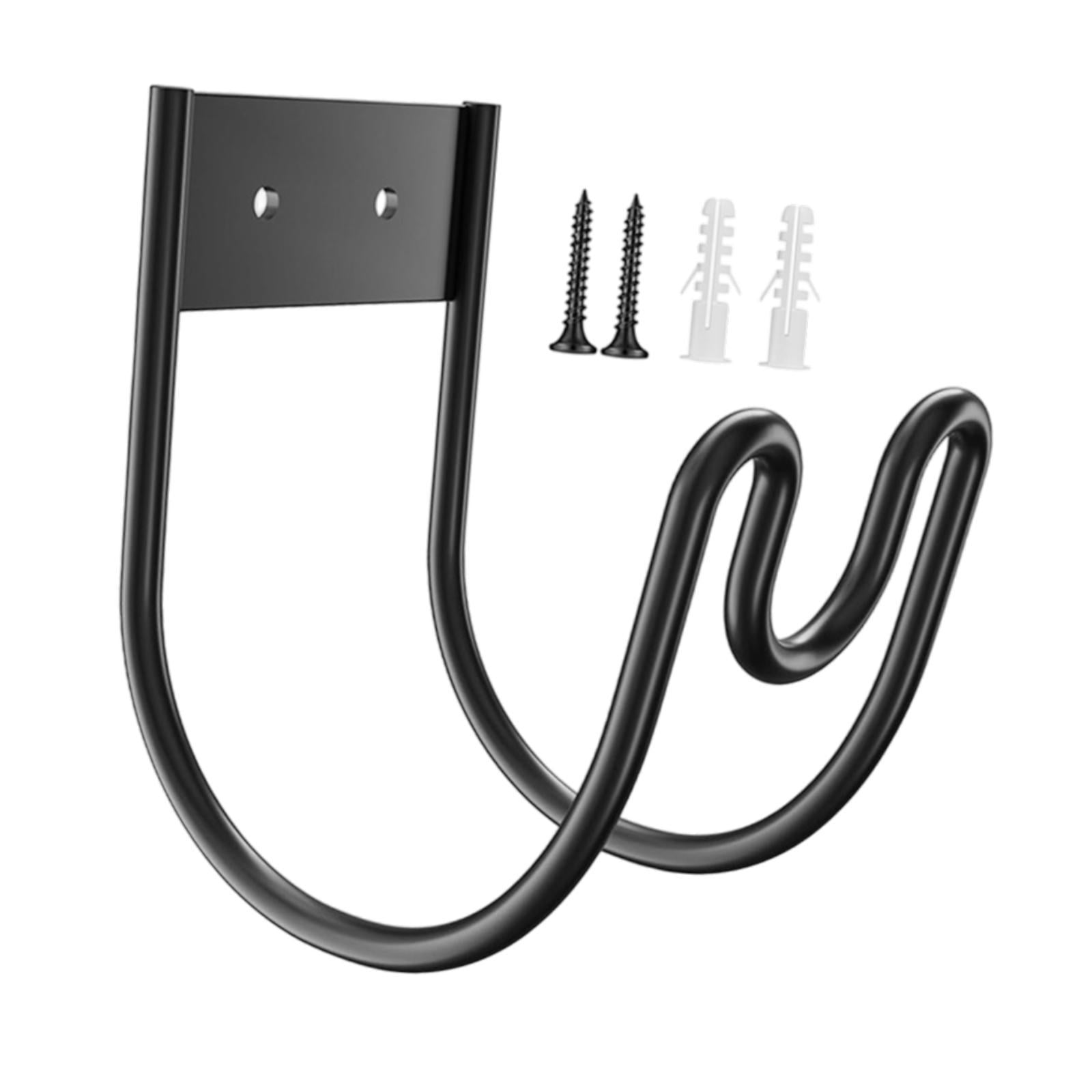 Magideal - Gancho Para Manguera De Jardín, Soporte De Almacenamiento Para Garaje, Organizador De Manguera Para Jardín Exterior De Acero De Aleación Negra, Gancho