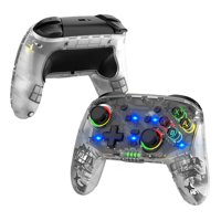 Controlador Inalámbrico Aaronmei Nintendo Switch Pro Rgb Transparente