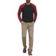 thumbnail image 2 of INSPIRE CHIC Camiseta de Hombre Raglán de Manga Larga Cuello Redondo Contraste Camisetas de Béisbol XL Negro Rojo, 2 of 6
