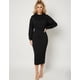 thumbnail image 1 of Vestido Largo Tipo Polerón Negro - Con Capucha y Cintura Ajustada, 1 of 3