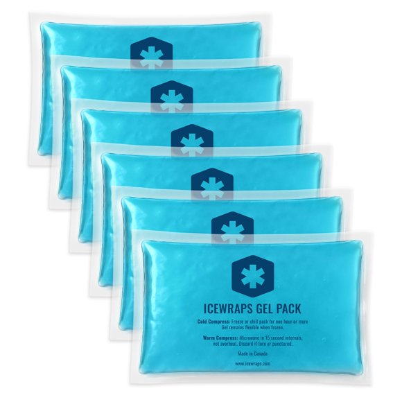Paquetes de hielo ICEWRAPS Hot & Cold de gel blando de 8 x 13 cm (6 paquetes)