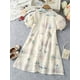 thumbnail image 3 of Toddler Girls Puff Sleeve Frill Trim Fan Embroidery Tassel Chinese Style Cheongsam Dress For Party Kids Summer Clothes, 3 of 5