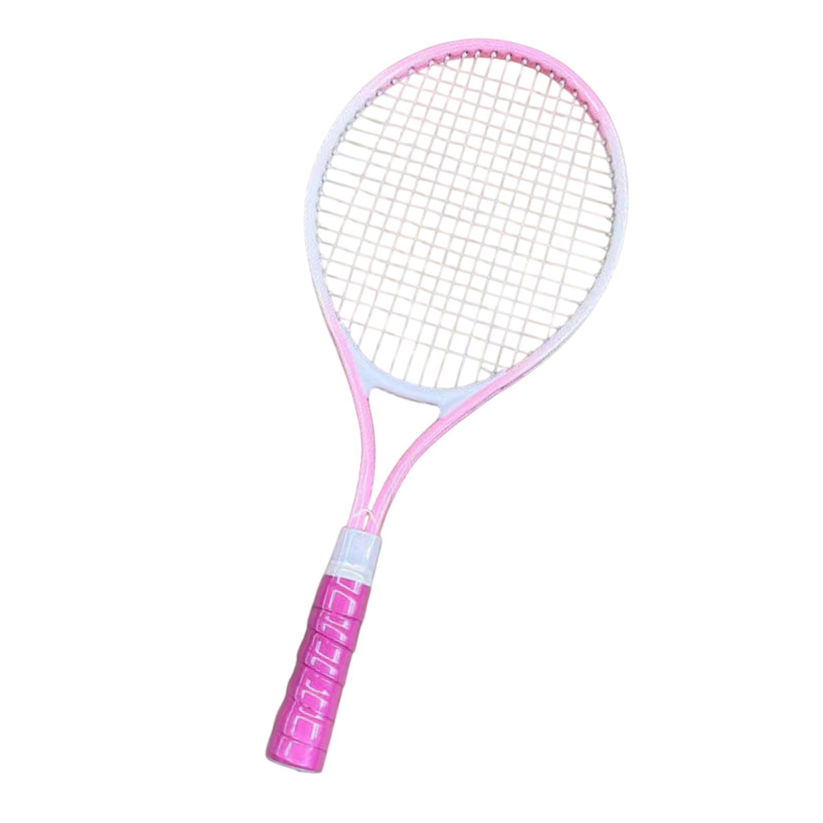 Ioensy - Raqueta De Tenis Con Agarre Antideslizante Y Cuerdas De Nailon De Alta Resistencia Para Parque, Playa Y Jardín, Color Rosa