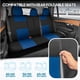 thumbnail image 4 of Juego Completo De Fundas Para Asientos De Coche Polypro Azul Sobre Negro, 4 of 9