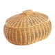 thumbnail image 4 of Cesta Tejida A Mano Para Decoración Del Hogar Con Tapa Para Estantes De Cocina De Restaurante, Redonda, 35x24x13,5 Cm, 4 of 5
