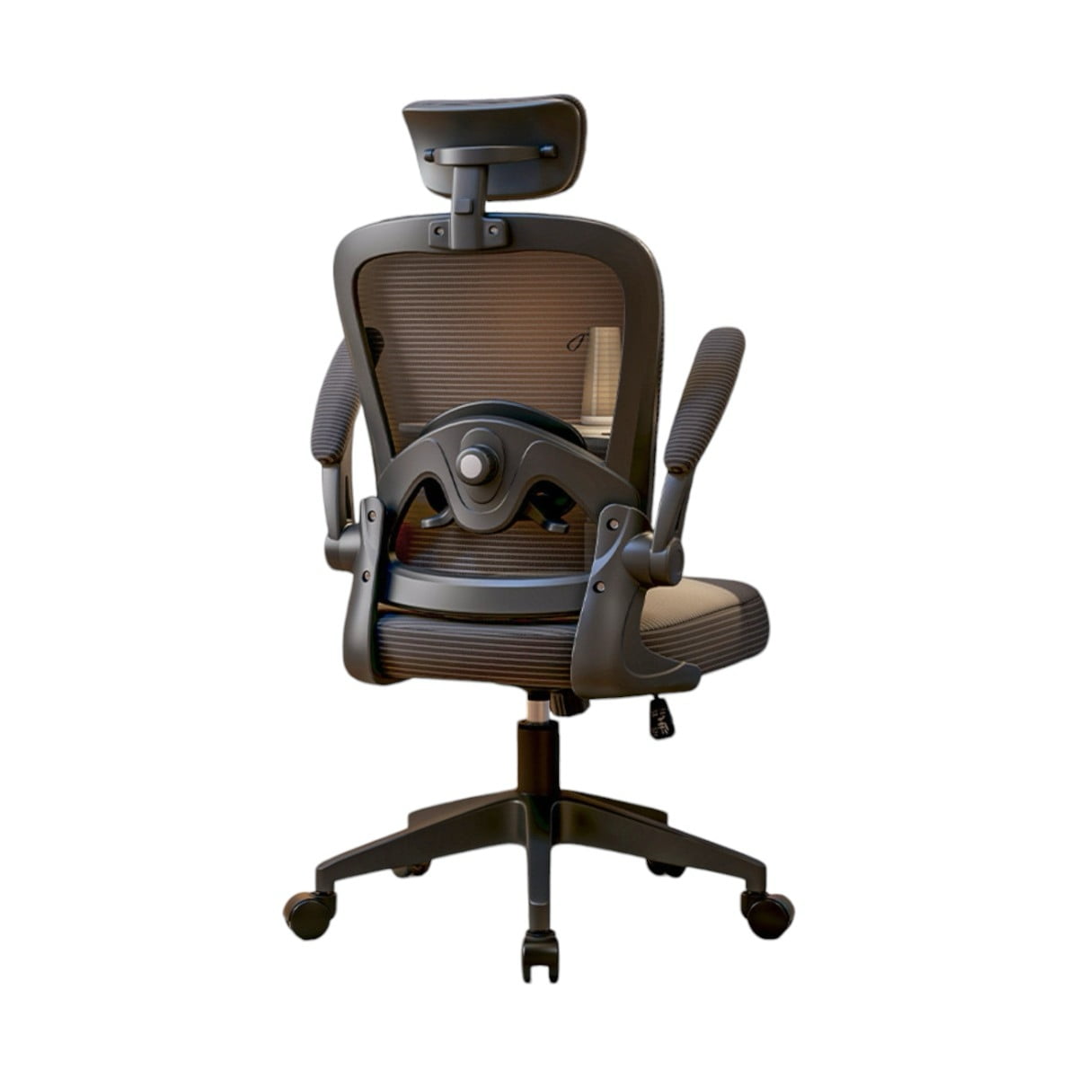 Silla De Escritorio Con Apoya Cabeza Negra By Lubabycas