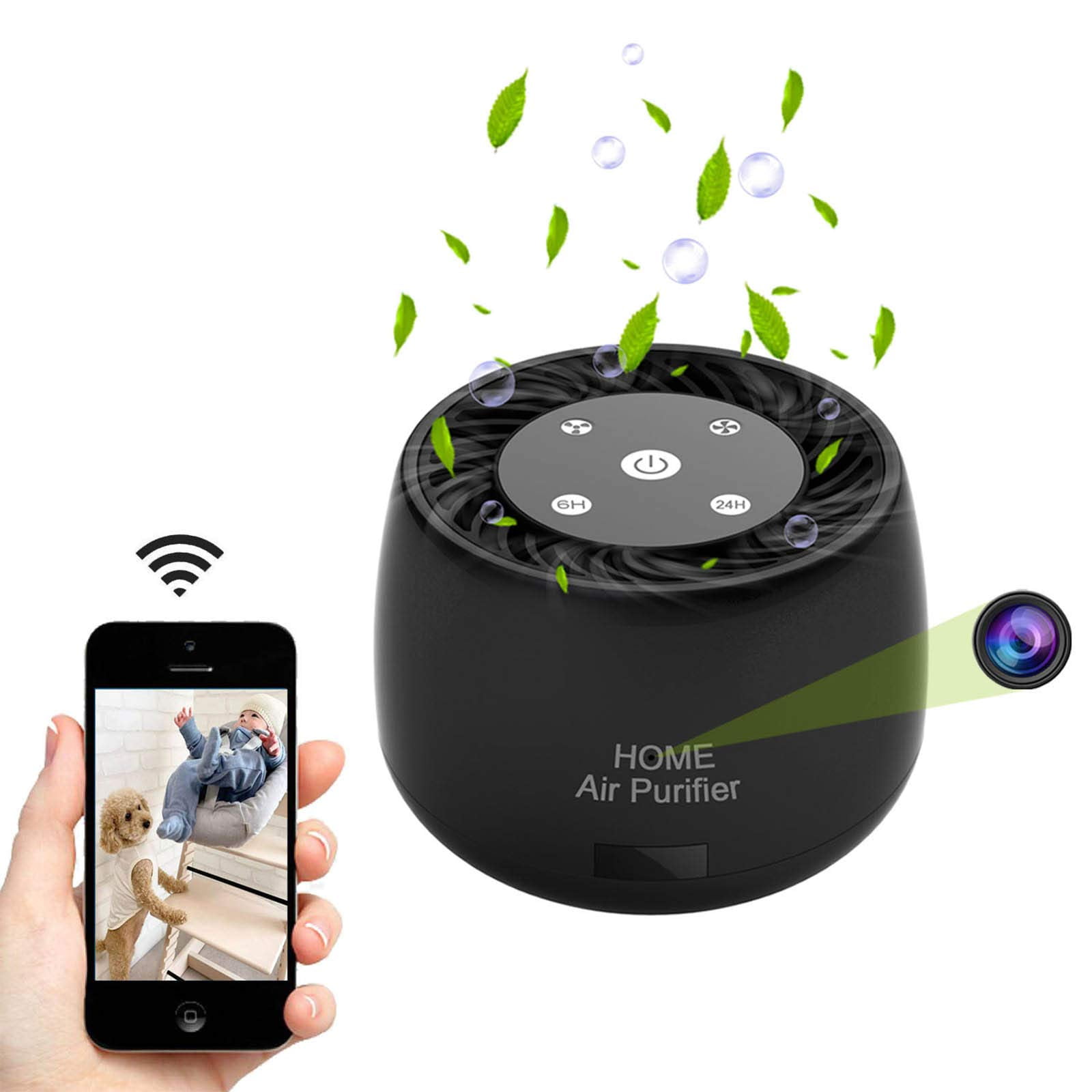 Qaolzcc - Mini Cámara De Seguridad Wifi 1080p Full Hd Con Visión Nocturna
