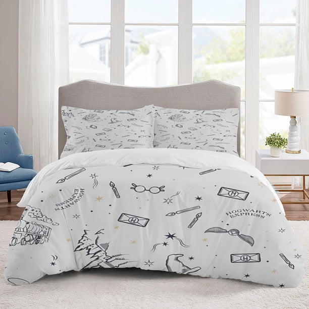 Harry potter Bedding Sets Cartoon Duvet Cover Lightweight 3 Piece Bet Sets for Kids Boys Girls