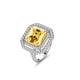 thumbnail image 1 of Anillo de Moissanita Corte Asscher de 5 Quilates Anillo de Piedra Amarilla Color D Claridad VVS1 Anillos de Boda de Diamante Anillos de Compromiso de Plata Esterlina S925 para Mujer, 1 of 7