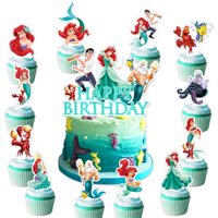 Suministros Para Fiesta Ldakzfv Set De 25 Decoraciones De Sirena Para Pasteles