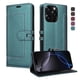 thumbnail image 1 of Premium Wallet Case for iPhone 16 Pro Max with Card Slots & Kickstand, Flip Cover Green, 1 of 6