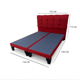 thumbnail image 2 of Cama Dos Plazas Con Respaldo y bases divididas de 150 X 190cm Tapizada en Lino Rojo, 2 of 6