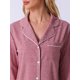 thumbnail image 5 of INSPIRE CHIC Conjunto de Pijama de Manga Larga para Mujer con Botones, Ropa de Dormir con Ribete en Contraste y Pantalones de Cintura Elástica L Rosa, 5 of 6