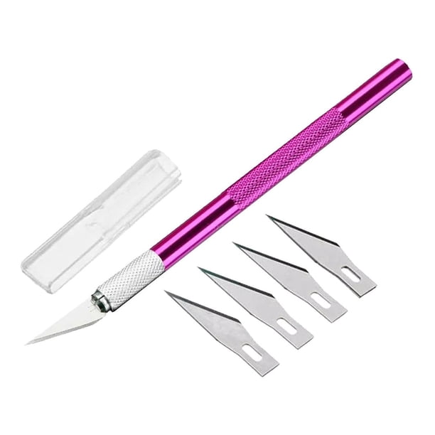 Bisturi Cortante Tipo Lapiz Con Cuchillas Metal Manualidades violeta oscuro