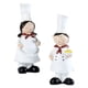 thumbnail image 3 of 2 Piezas Pareja Chef Figurilla Esculturas Cocinero Estatua Adornos Para Cabaña, 3 of 5