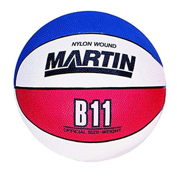 Baloncesto Martin Sports de goma, talla oficial, rojo/blanco/azul