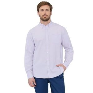 Camisa Hombre Lila Oxford Corona