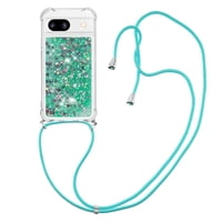 Funda Foxdock Para Google Pixel 8A Con Cuerda Ajustable, Brillo Líquido, Protección Antigolpes Y Lente – Ideal Para Regalo