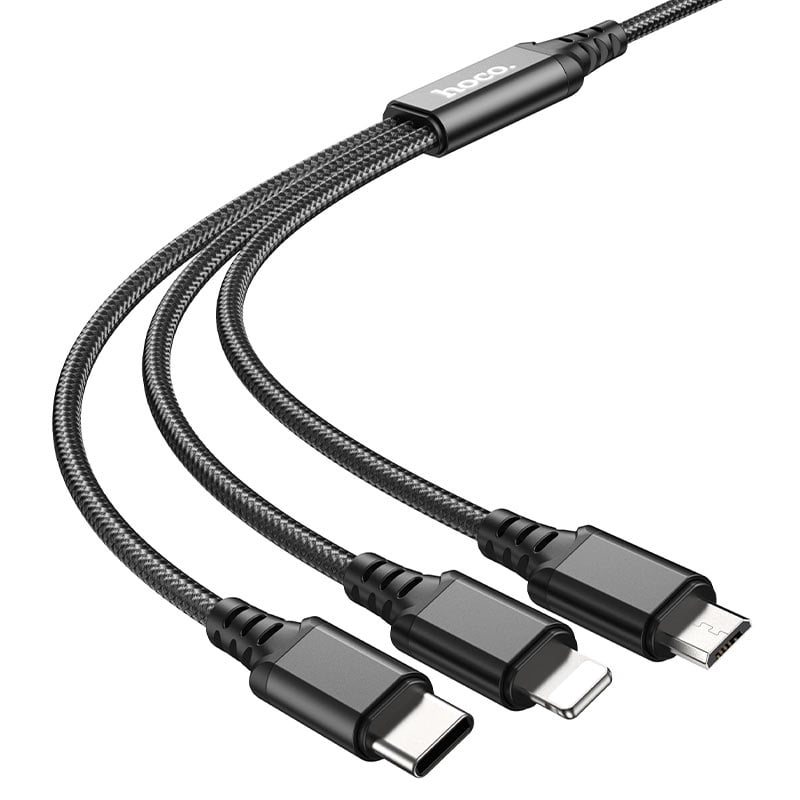 Hoco. - Cable X76 3 En 1 Lightning/micro-usb/type-c