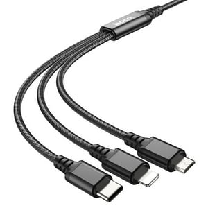 Hoco. - Cable X76 3 En 1 Lightning/Micro-Usb/Type-C