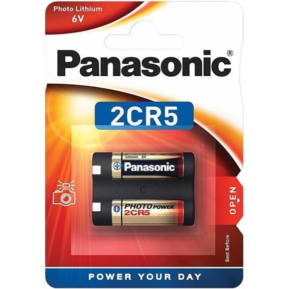 Batería Panasonic 2CR5 de Litio 6V (245, DL245, EL2CR5)