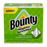 Servilletas De Papel Bounty Blancas Paquete De 400 Unidades 31X31 Cm
