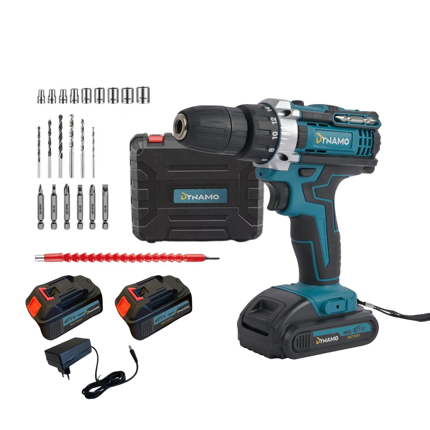 Dynamo Tl - Kit Taladro Destornillador Inalámbrico Dynamo 21v 2 Baterías Azul