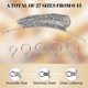 thumbnail image 4 of Set de 4 piezas de medidor de anillos Simhevn en metal plateado, 4 of 6