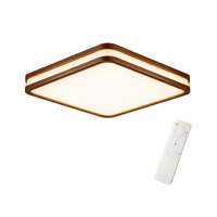 Space Home - Lámpara Techo Led Cuadrada 36W Saiph Tono Caoba Con Control