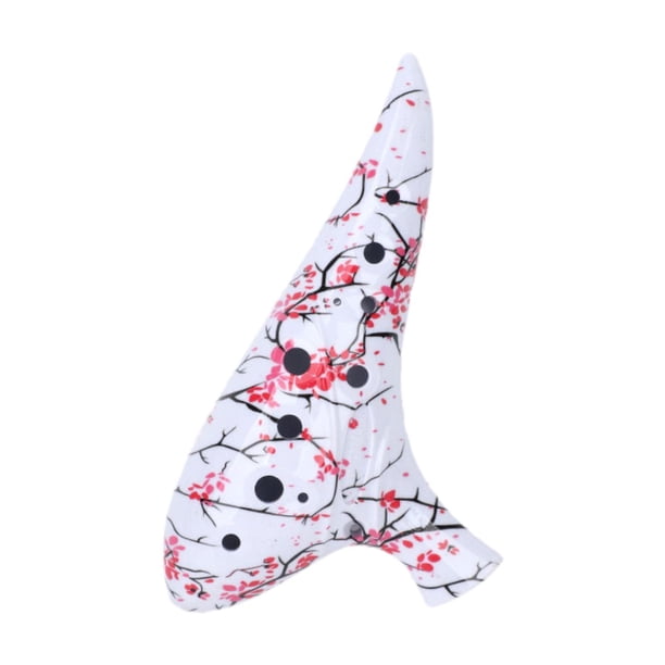 Ocarina De 12 Agujeros, Práctica Y Elegante, De Resina, Accesorio Artesanal, Instrumento De Regalo Para Color Rojo.