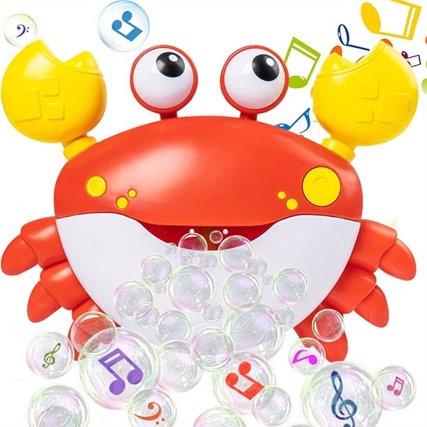 Crab Bath Bubble Maker For Bathtub, Baby Bath Toys For Toddlers 1-3, Bubble Machine With 12 Music, Bath Tub Toys Infants 3-6-12-18 Months, Boy Girl Bath Time Kids Shower Toys Age 1-2-3-4-8