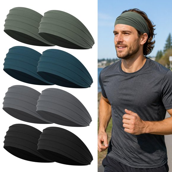 Banda para sudor Rheytew 14 cm Paquete de 8 Nylon/Spandex